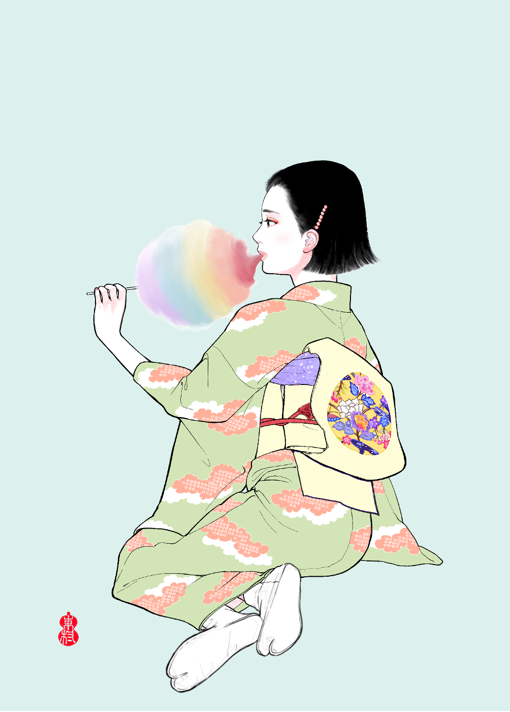 東村アキコが現代アート作家として第1弾となるNFTアート作品群『NEO美人画2022』発表 | CINRA