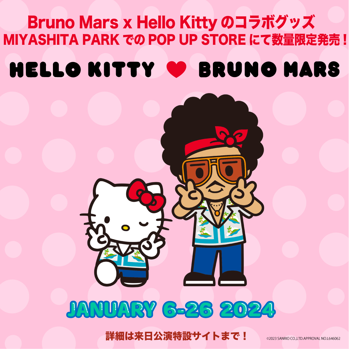BRUNO MARS KITTY ブルーノマーズ キティ グッズ パーカーサンリオキティちゃん