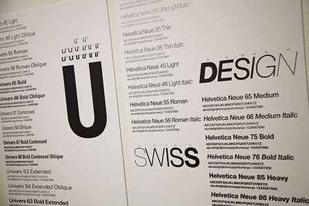 スイス発祥のフォント「Universe（ユニバース）」と「Helvetica（ヘルベチカ）」