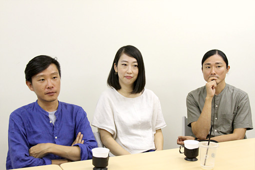 左から：蔡忠浩、森本夏子、小池龍平