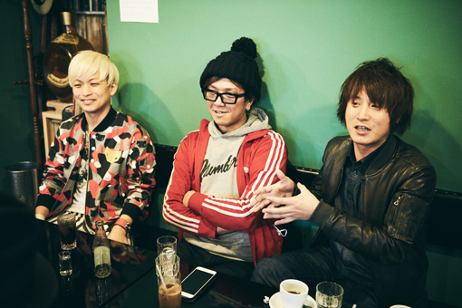左から：辻本美博、西崎ゴウシ伝説、PAKshin