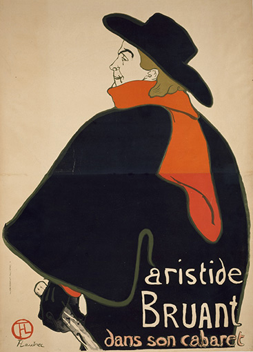アンリ・ド・トゥールーズ＝ロートレック『アリスティド・ブリュアン、彼のキャバレーにて』（1893年）三菱一号館美術館蔵