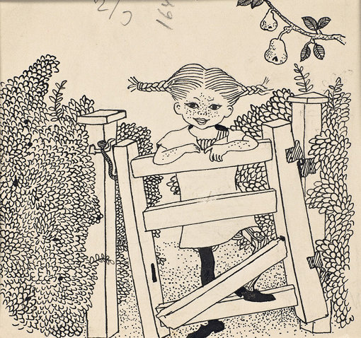 イングリッド・ヴァン・ニイマン　「『ピッピ 船にのる』挿絵原画」1952年　スウェーデン王立図書館所蔵（ユネスコ“世界の記憶”登録）<br>
Illustration Ingrid Vang Nyman © The Astrid Lindgren Company. Courtesy of the National Library of Sweden, Stockholm
