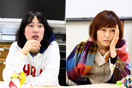 写真左から、演出：篠田千明、役者：中林舞（通称：ヤシ）