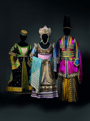 レオン・バクスト「女王タマールの友人」、「女王タマール」、「レズギン人」の衣裳（『タマール』より）1912年頃 オーストラリア国立美術館