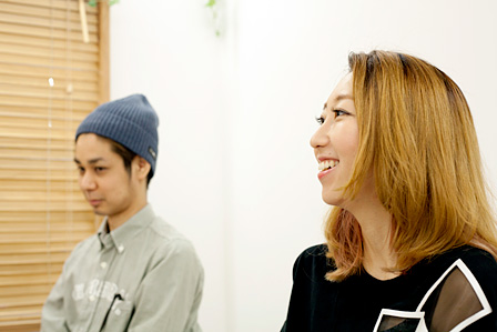 左から：naotohiroyama、Rie fu
