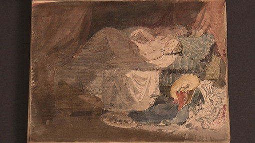 ジョゼフ・マロード・ウィリアム・ターナー『ベッドに横たわるスイス人の裸の少女とその相手』