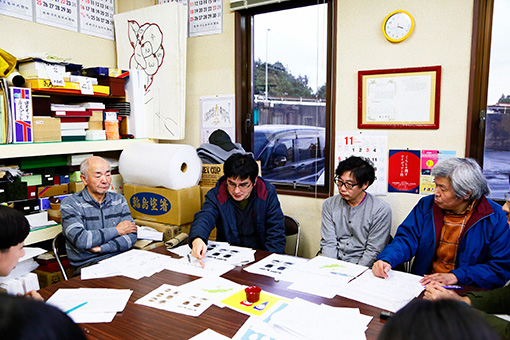 左から：斎藤榮さん、鈴木伸也さん、川村将さん、川上健さん