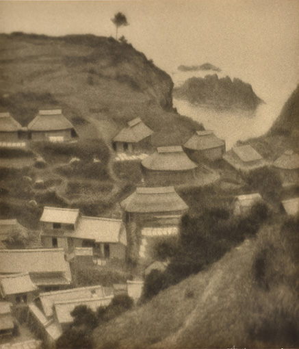 『村の鳥瞰』1925（大正14）年 島根県立美術館蔵